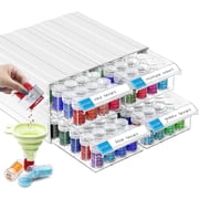 ARTDOT 128 Jar Diamond Painting Organizer Kit, Stackable Bead Storage Containers with Lids for Jewelry Making and Crafts