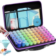 ARTDOT 60 Slot Medium Diamond Painting Bead Storage Organizer, Plastic Container Case for Crafts and Drill Supplies  Black Case