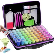 ARTDOT Diamond Painting Bead Storage Container Case for Diamond Art Drill 60 Slots Medium（Black）