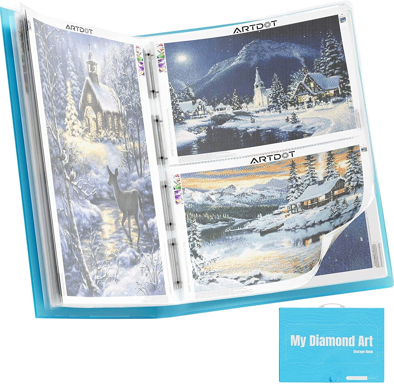 絵画 AMAGATA 1993 DIAMOND'S MEMORY ARTDOT Diamond Art Portfolio Folder, A1 Storage Book, 34x25.4