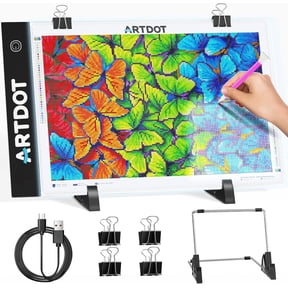 ARTDOT A4 Diamond Painting Light Pad USB Powered Adjustable Brightness with Diamond Art Accessories and Tools for Drawing Tracing