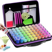 ARTDOT 60 Slots Diamond Painting Storage Case with 5D Diamond Art Accessories and Tools Kit