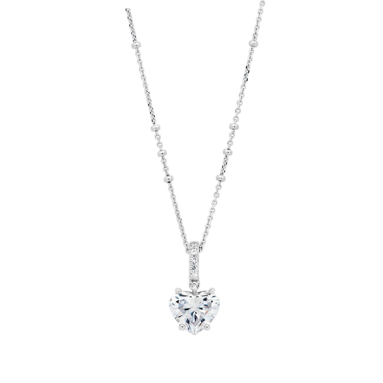 ARTE Madrid Echo Heart Necklace Collection Sterling Silver in