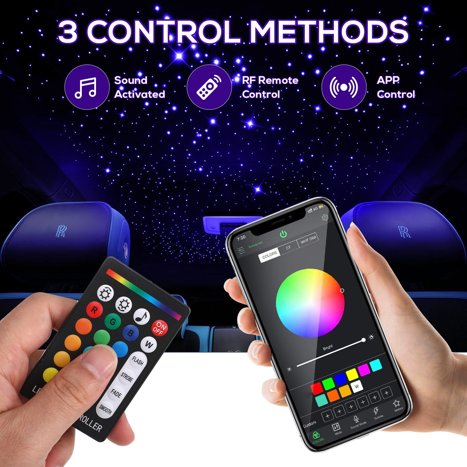 ARTEA 1 Set Car Headliner Light Kit Headliner Light Kit Roof Lights Car Roof Fiber Optics Car