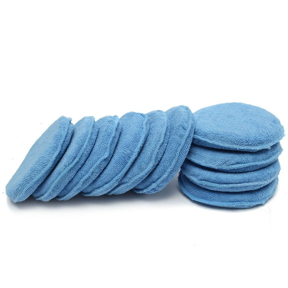 Supvox 10pcs Auto Detailers Wax Sponge Blue for Car Cleaning Tasks