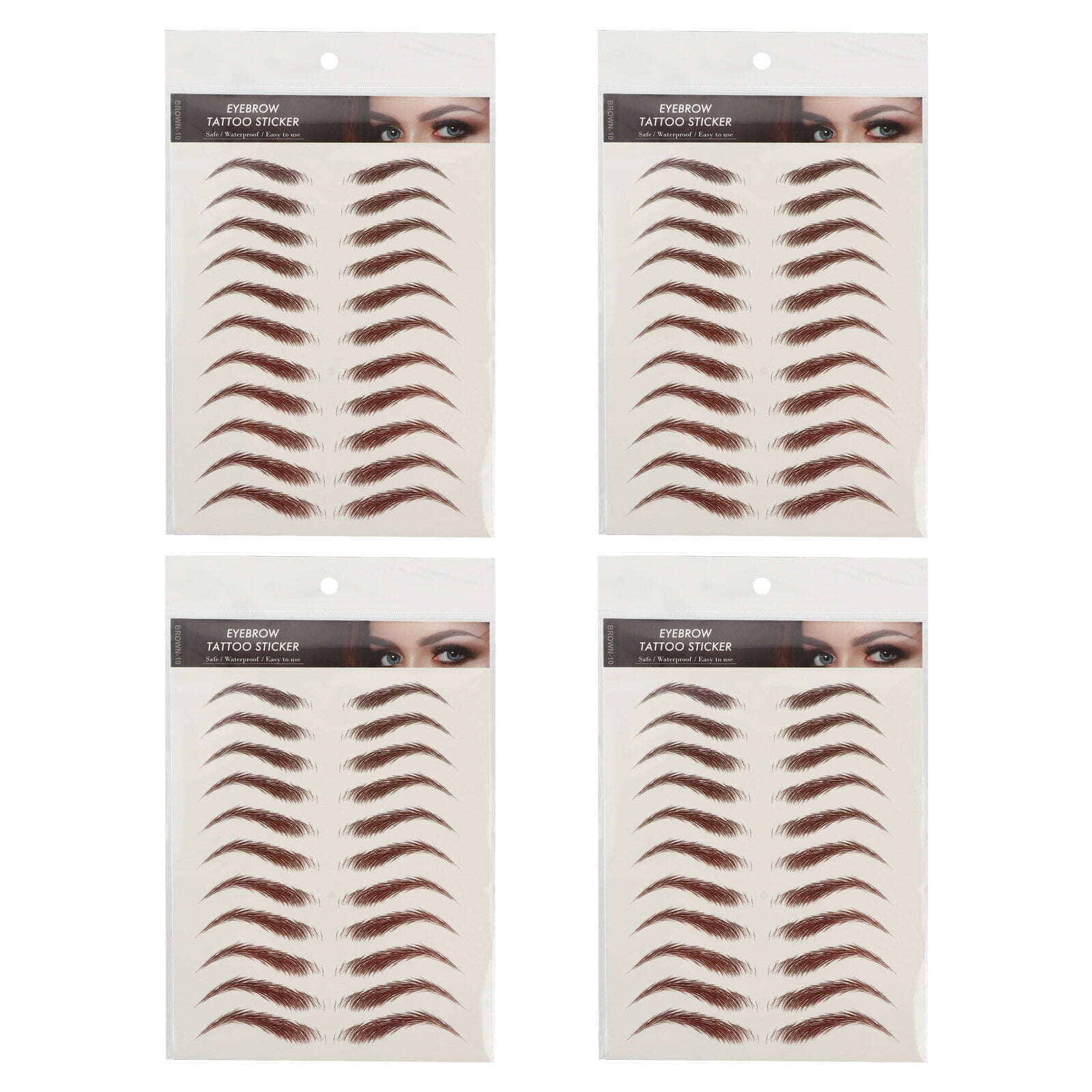 ARTEA 4 Sheets Eyebrows Sticker False Eyebrows Tattoos Temporary