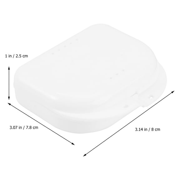 ARTEA 5pcs Retainer Case With Vent Holes and Hinged Lid Snaps Mouth Guard Case Orthodontic Dental Retainer Box Denture Storage Container