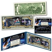 Collectible ARTEMIS Space Program Lunar Exploration Moon Mission Colorized Genuine U.S. $2 Bill