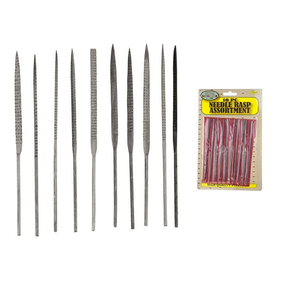ARTESIA TOOL 10-Piece Carbon-Steel Needle Rasp Files | Variety Set | 140mm Length | Ideal for Crafts & Precision Work | Includes PVC Pouch