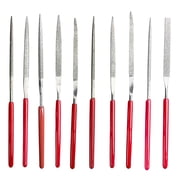 ARTESIA TOOL 10 Piece Mini Diamond Files Set 100mm 4 x 2mm Diverse Shapes PVC Gripped Handles Essential for Lapidary Artists & Jewelers
