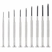 ARTESIA TOOL 10 Piece Slotted Precision Screwdriver Set Engraved Numbers Ergonomic Twist Design Textured Handles Compact Vinyl Pouch
