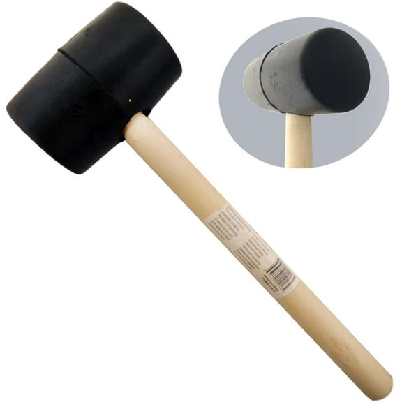 ARTESIA TOOL 11" (27.9 cm) Rubber Mallet Hammer | 16 Oz. Weight | Dual 2" (5.1 cm) Striking Surfaces | Perfect for Jewelry & Woodwork | Will Not Scratch or Spark