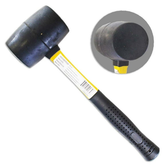 ARTESIA TOOL 11" (28 cm) Rubber Headed Mallet Hammer | 8 Oz Weight | Dual 1.5" (3.8 cm) Striking Surface | Fiberglass Handle with Rubber Grip