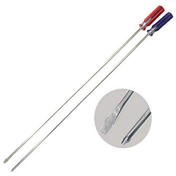 ARTESIA TOOL - 24" Long 2 Pc Extra Long Screwdriver Set w/ 20" Shank Phillips & Slotted Tips Because Screwdriver Size Matters