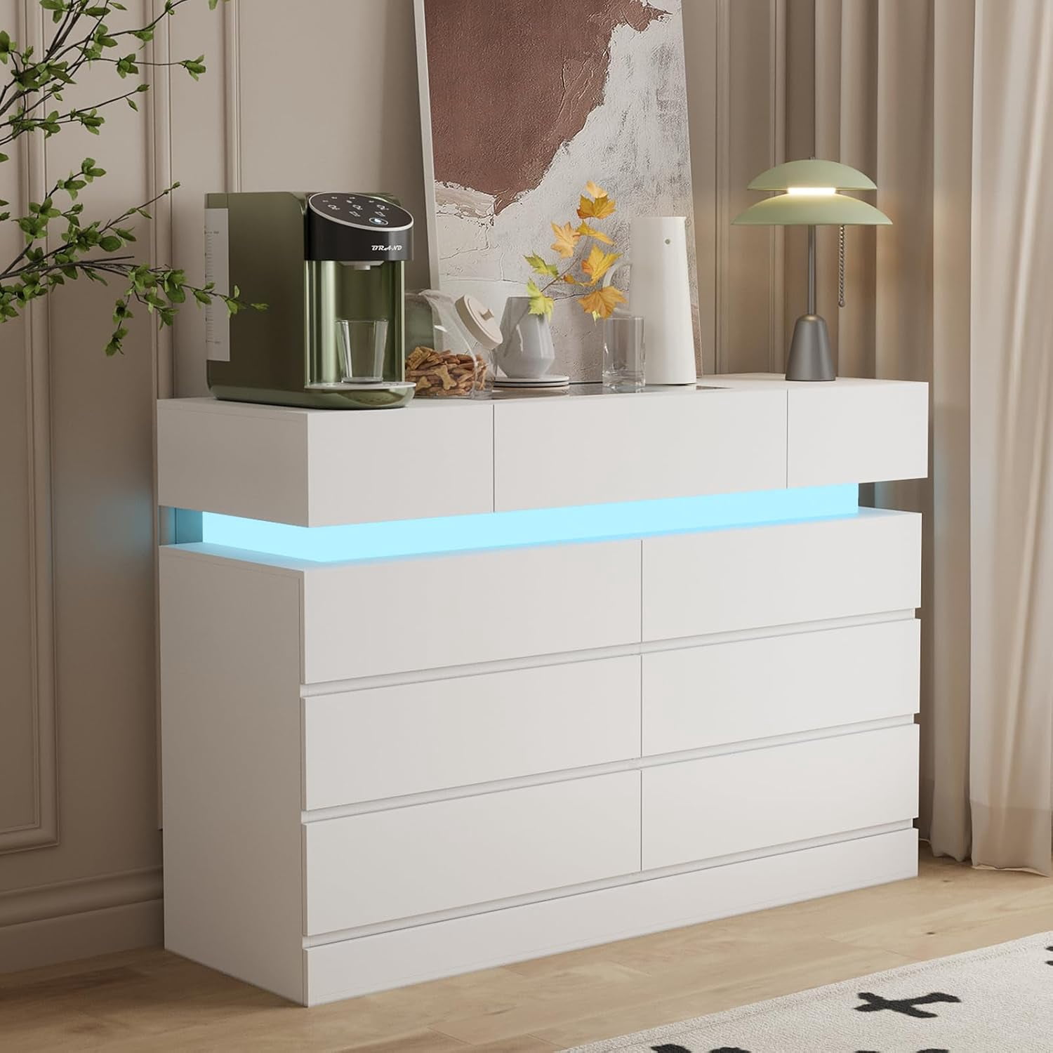 ARTETHYS White Dresser for Bedroom 6 Drawer Dresser Organizer for ...