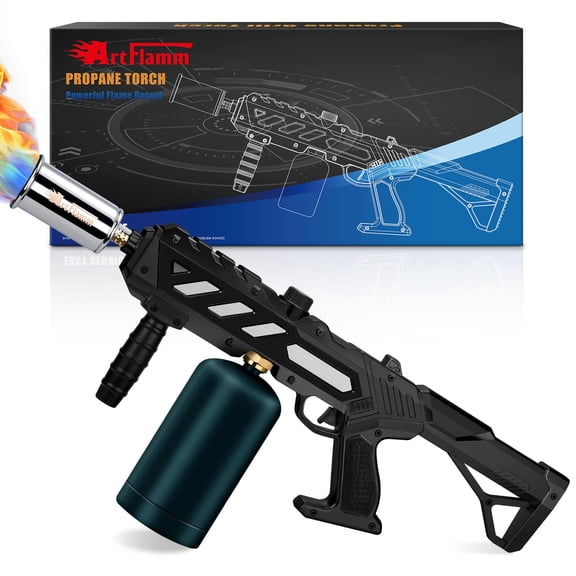 ARTFLAMM Adjustable Propane Blow Torch, Detachable Kitchen Grill Torch Burner for Searing Steak, BBQ, Welding, Camping Charcoal Lighter (Tank Not Included)