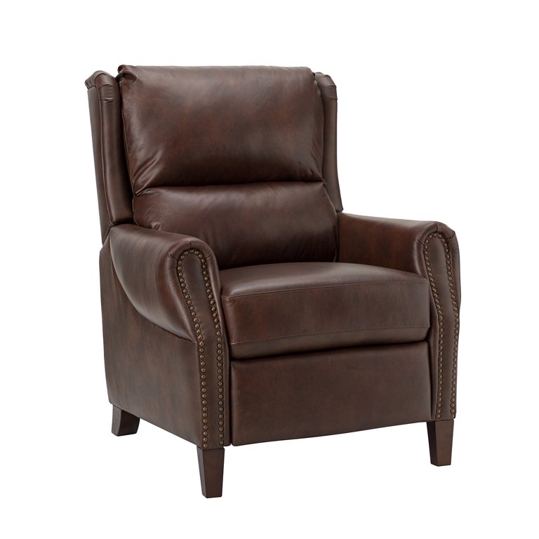 Genuine leather manual outlet recliner