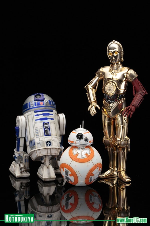 Force Awakens Figure Kotobukiya Star Wars 7 The Force Awakens C-3PO, R2D2, BB-8 Action Figure Set