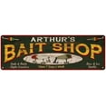 thumbnail image 1 of ARTHUR'S Bait Shop Sign Wood Look Man Cave Den Gift 6x18 Metal 106180024051, 1 of 1