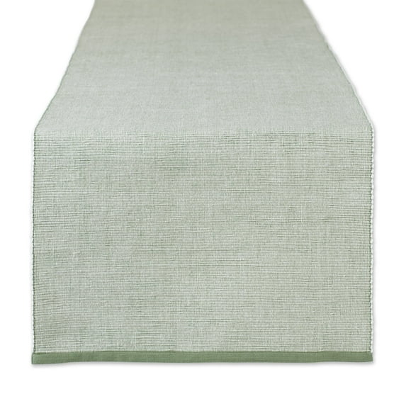 ARTICHOKE ECO-FRIENDLY CHAMBRAY FINE RIBBED TABLE RUNNER 13x72
