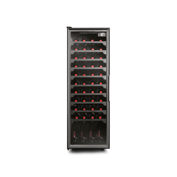 ARTICO Wine Cooler – Built-in or Freestanding, Smart Temperature Control, Ultra-Quiet Operation, LED Lighting, Modern Design (Black, 45 Bottles)