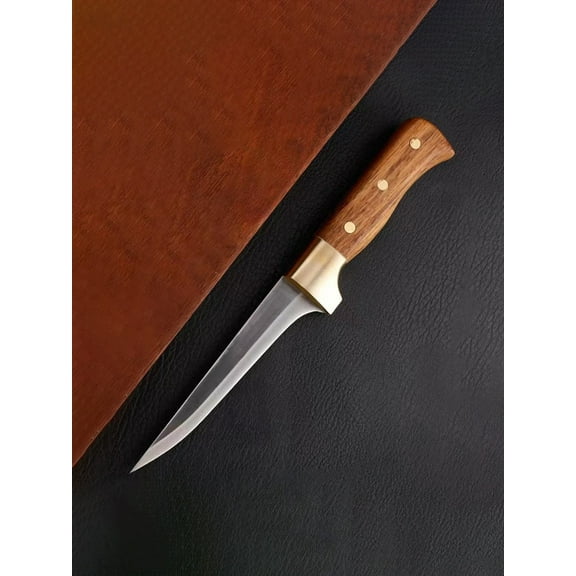 ARTIDGE Boning Knife 5.5" Full-Tang Forged Blade, 7Cr17MoV Surgical Steel with HRC60+ Hardness, Ergonomic Brazilian Rosewood & Brass Guard Handle - Professional Boning Knife for Precision Cutting