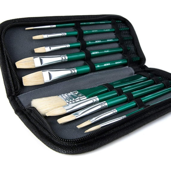 ARTIFY 10 Pieces Paint Brush Set, Intermediate Series, Includes a ...