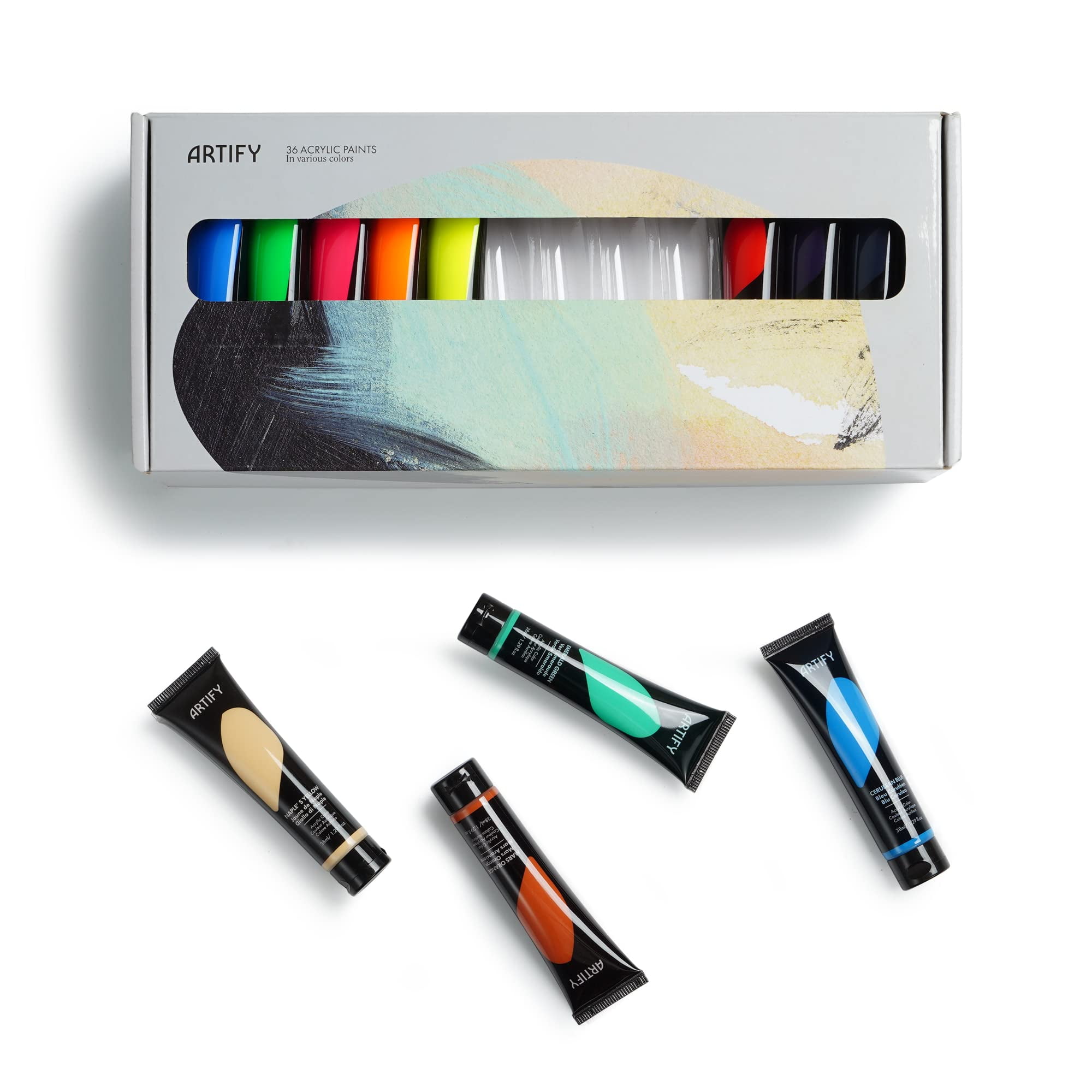 ARTIFY Premium Heavy Body Acrylic Paint Set, 36 Colors (1.29 oz