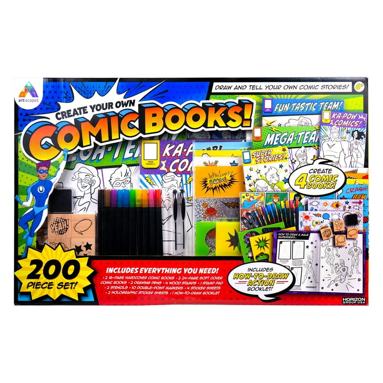 ARTISCAPES Comic Book Art Set (200 Pieces) - Walmart.com