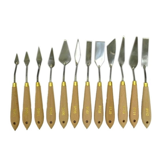 ARTIST PALETTE KNIFE SET -12 piece TOOLS - Supplies NEW!