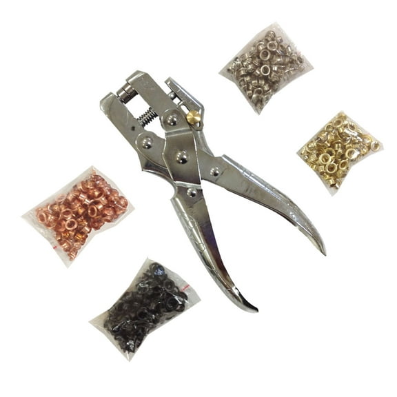 ARTIST'S BEST 400-Eyelets & Punching-Setting Plier | 6.5" Plier Length | Multi-Color Eyelets | Heavy-Duty, Durable Design | Ideal for Leather & Vinyl Crafting