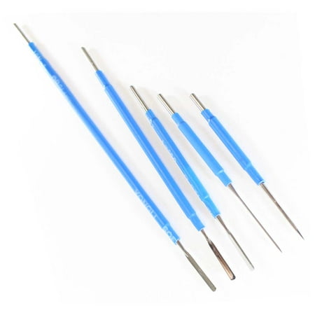 ARTIST'S BEST 5 Piece Probe and Pick Set | 5-Pieces with Diverse Tips | 1/16" (0.16 cm) Scalpels | Stainless Steel with Soft PVC Handles | Multiple Sizes for Crafts, Modeling, Art