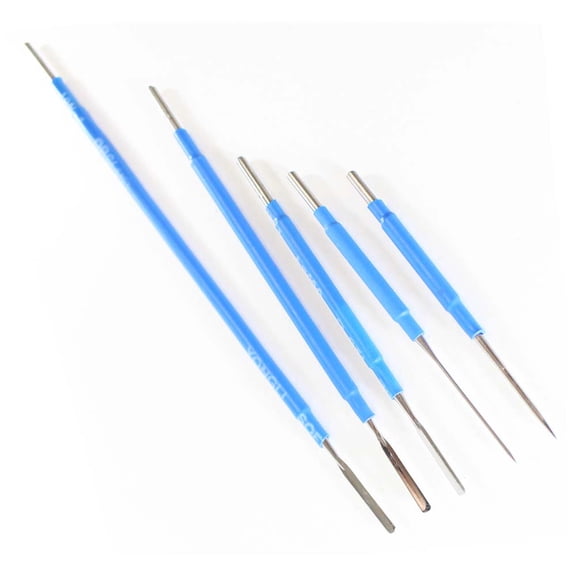 ARTIST'S BEST 5 Piece Probe and Pick Set | 5-Pieces with Diverse Tips | 1/16" (0.16 cm) Scalpels | Stainless Steel with Soft PVC Handles | Multiple Sizes for Crafts, Modeling, Art