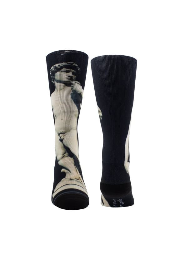 SERIES DAVID, CREW SOCKS, BLACK, ONE SIZE, MEN'S