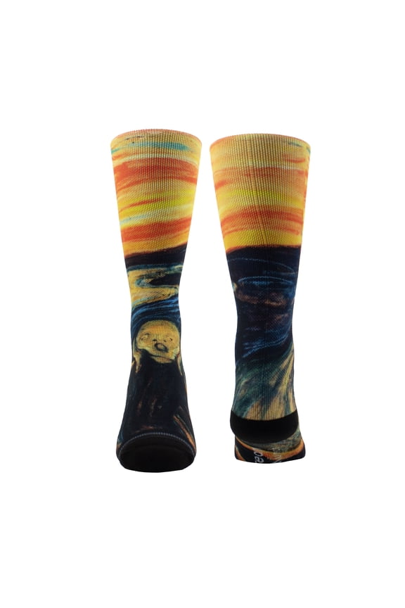 SERIES THE SCREAM, CREW SOCKS, BLACK, ONE SIZE,MEN'S