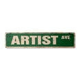 thumbnail image 1 of ARTIST Vintage Plastic Street Sign art teacher painter craft instructor | Indoor/Outdoor |  18" Wide, 1 of 4