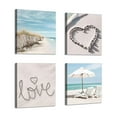 thumbnail image 1 of ARTISTIC PATH Canvas Wall Art Beach Picture: Artwork of Chairs & Sand Dune Painting Print Coastal Wall Artwork for Kitchen(12" W x 12" H x 4 PCS,Multi-Sized) C95, 1 of 3