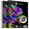 ARTISTO 9x12" Premium Black AIF4 Paper Pads, Spiral Bound Sketchbook