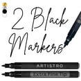 thumbnail image 1 of ARTISTRO 2 Black Acrylic Paint Markers - 0.7mm Extra Fine-Tip Paint Pens - Perfect for Crafting, Art Projects, & More, 1 of 5