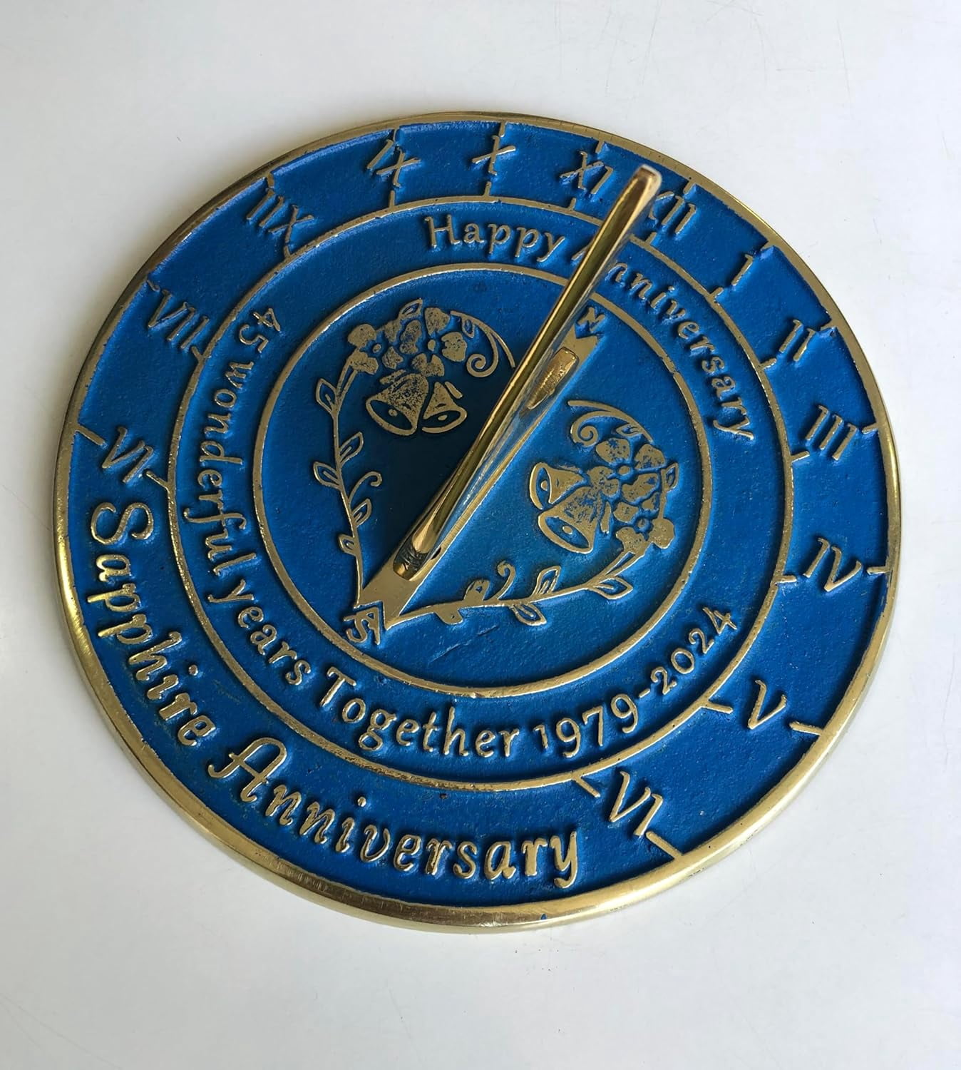 Anniversary Sundial Gift for 45th Sapphire Wedding Anniversary in 2024 Anniversary Sundial Gift for 45th Sapphire Wedding Anniversary in 2024