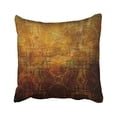 thumbnail image 1 of ARTJIA Abstract Vintage Damask Pattern In Red Brown And Gold Colors Silk Antique Baroque Batik Pillowcase Throw Pillow Cover 18x18 inches, 1 of 1