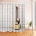 thumbnail image 1 of ARTJIA Acoustic Guitar Against Brick Wall in Empty Room Polyester Fabric Bath Curtain, Bathroom Shower Curtain 66x72 inches, 1 of 1
