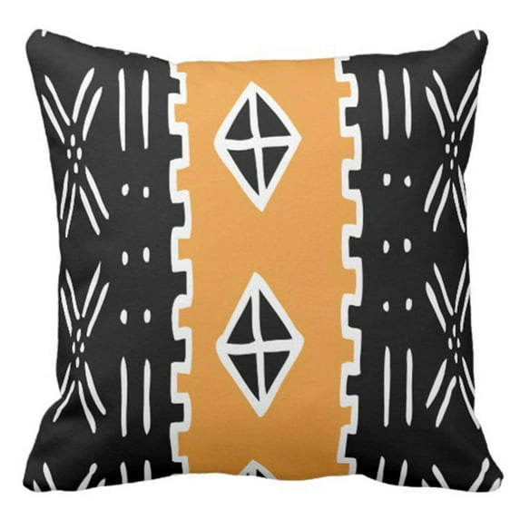 ARTJIA Ankara Mud Mudcloth Kente African Tribal Rasta Pillowcase Cushion Cover 20x20 inches