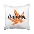 thumbnail image 1 of ARTJIA Autumn Black Lettering With Orange Maple Leaf On White Modern Ink Calligraphy Fall Pillowcase Throw Pillow Cover 18x18 inches, 1 of 1