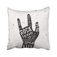 thumbnail image 1 of ARTJIA Badge Vintage Hand Label With Diamond Bones Arrows Stars And Rock And Roll Style Hipster Pillowcase 18x18 inch, 1 of 1