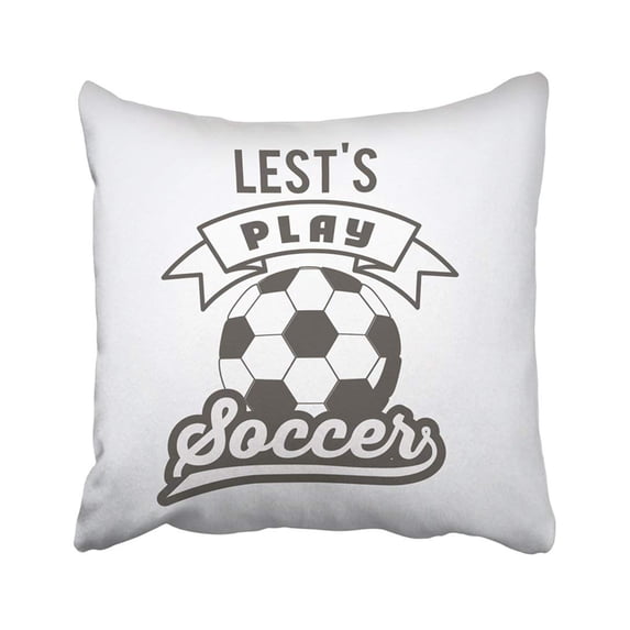 ARTJIA Ball Football Soccer Design Championship Club Competition Emblem Equipment Game League Pillowcase Pillow Cover 16x16 inches