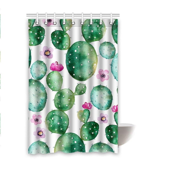 ARTJIA Bensor Cactus Waterproof Polyester Bathroom Shower Curtain 48x72 Inches
