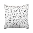 thumbnail image 1 of ARTJIA Black Abc With Letters Of The Alphabet In Random Order On White Suitable For Textiles Pillowcase Throw Pillow Cover 18x18 inches, 1 of 1