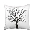 thumbnail image 1 of ARTJIA Black Branch Tree White Winter Outline Nature Trunk Bareness Collection Color Pillowcase Pillow Cushion Cover 16x16 inches, 1 of 1