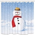 thumbnail image 1 of ARTJIA CHristmas Snowman With Hat And Scarf Polyester Fabric Bathroom Shower Curtain 66x72 inches, 1 of 1